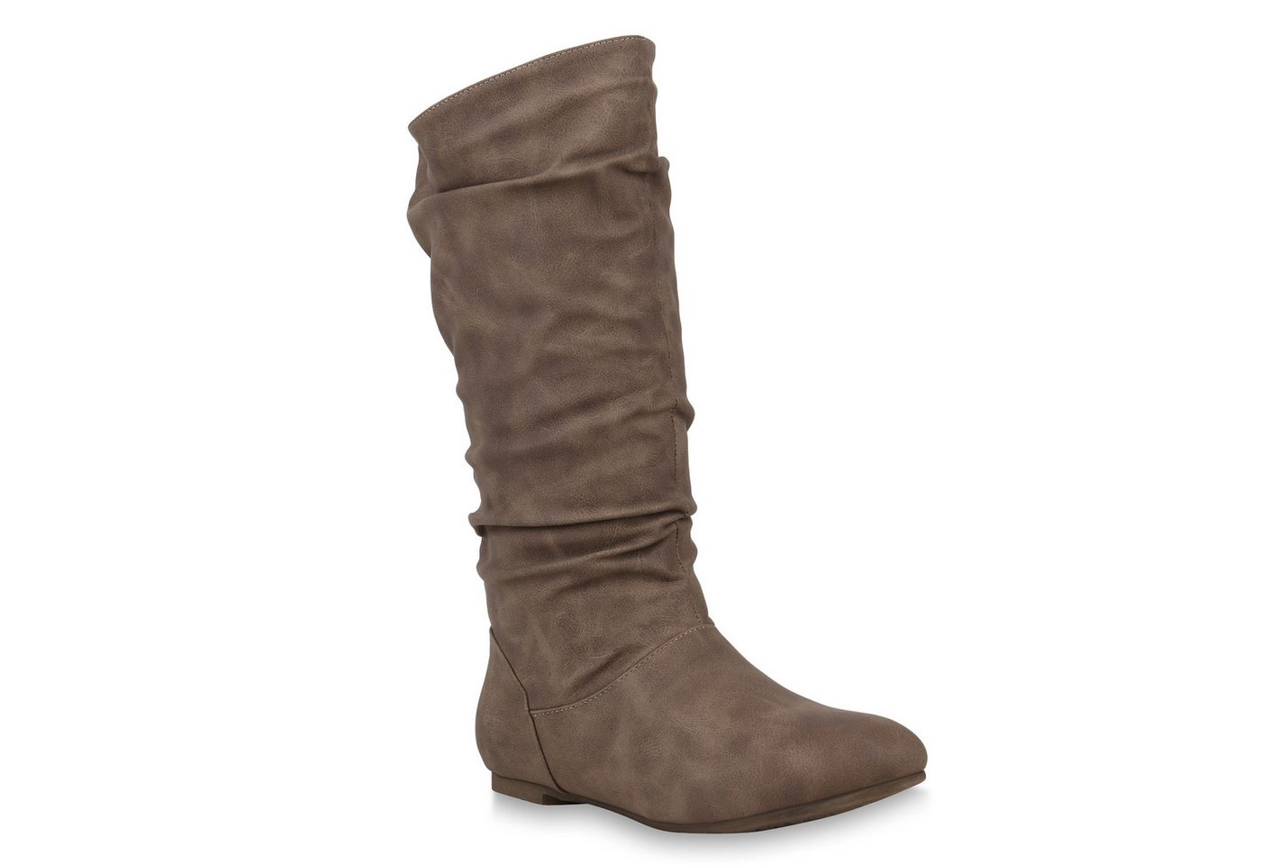 VAN HILL 820241 Schlupfstiefel Damen Schlupfstiefel Warm Gefütterte Stiefel Leder-Optik