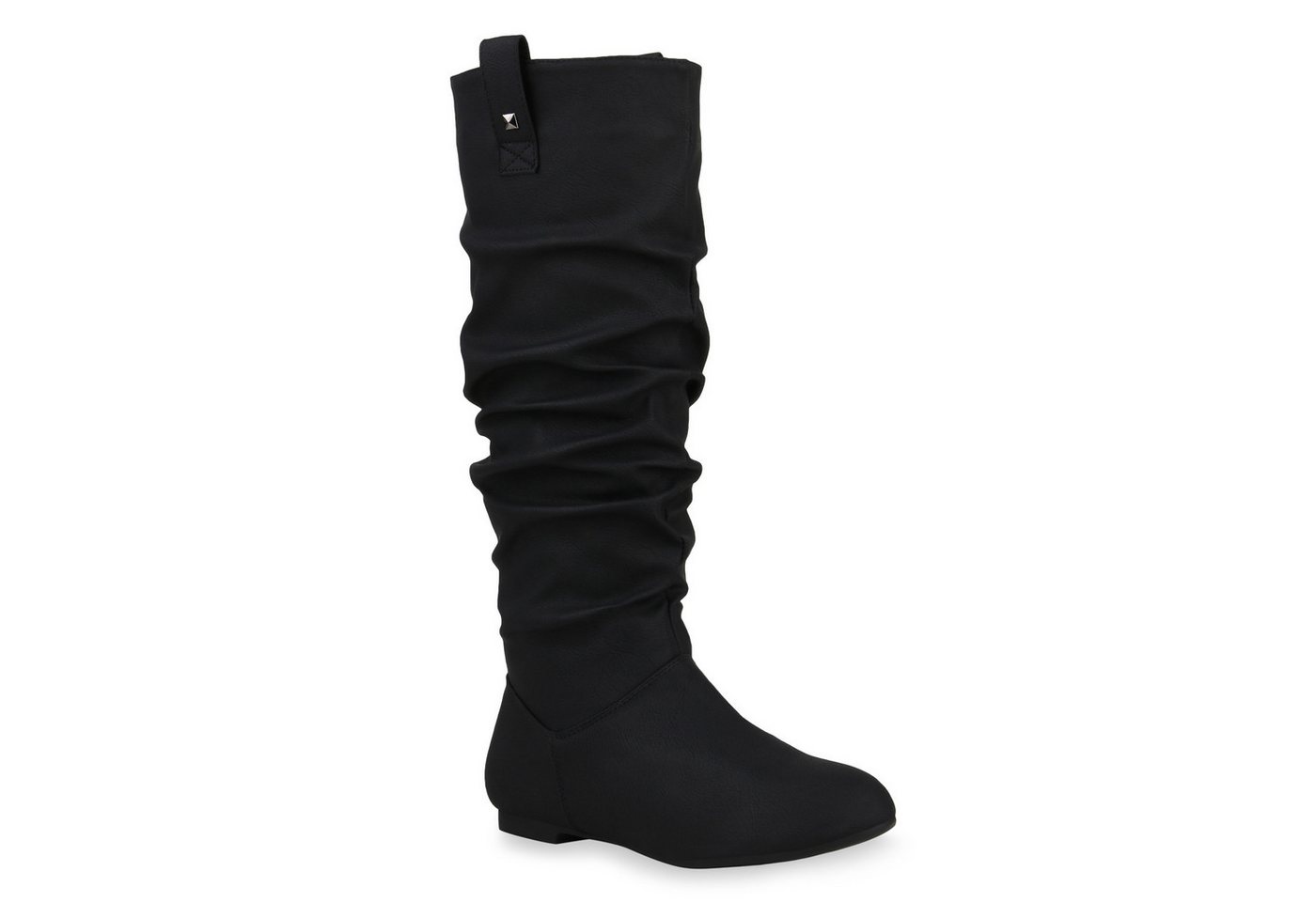 VAN HILL 820242 Schlupfstiefel Damen Schlupfstiefel Warm Gefütterte Stiefel Nieten Winter