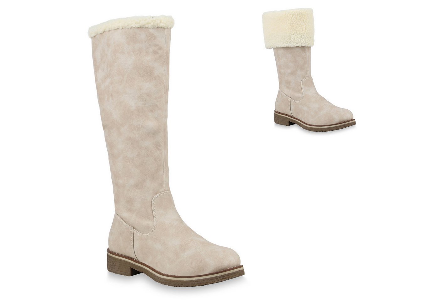 820371 Winterstiefel Damen Winterstiefel Warm Gefütterte Stiefel Winter Boots Kunstpelz