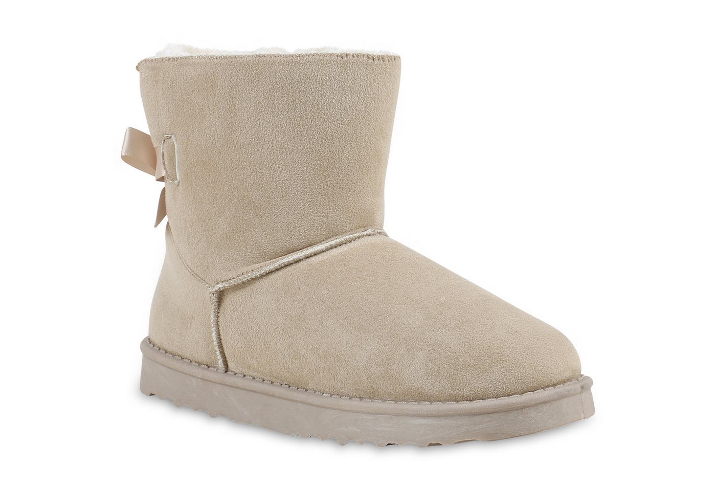 VAN HILL 824965 Schlupfboots Schlupfstiefel Damen Zierperlen Stiefel Stiefeletten Warm Gefüttert