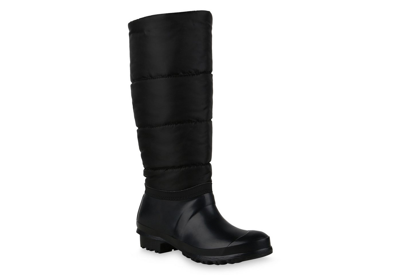 VAN HILL 836441 Schlupfstiefel Damen Warm Gefütterte Schlupfstiefel Profil-Sohle Stiefel
