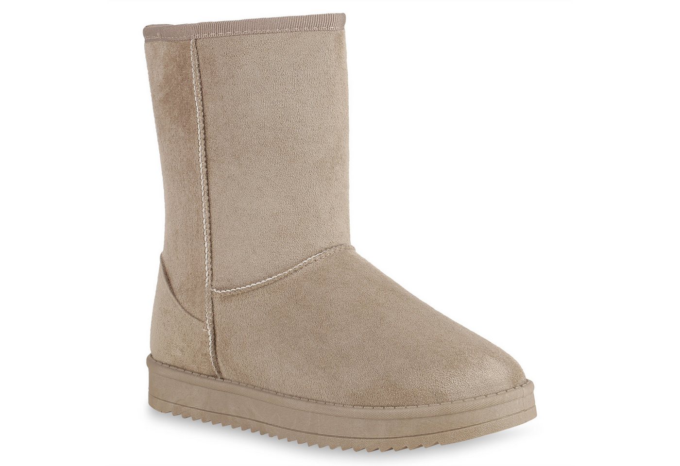 VAN HILL 836446 Schlupfboots Damen Schlupfstiefel Warm Gefütterte Stiefel Winter Plateau Boots