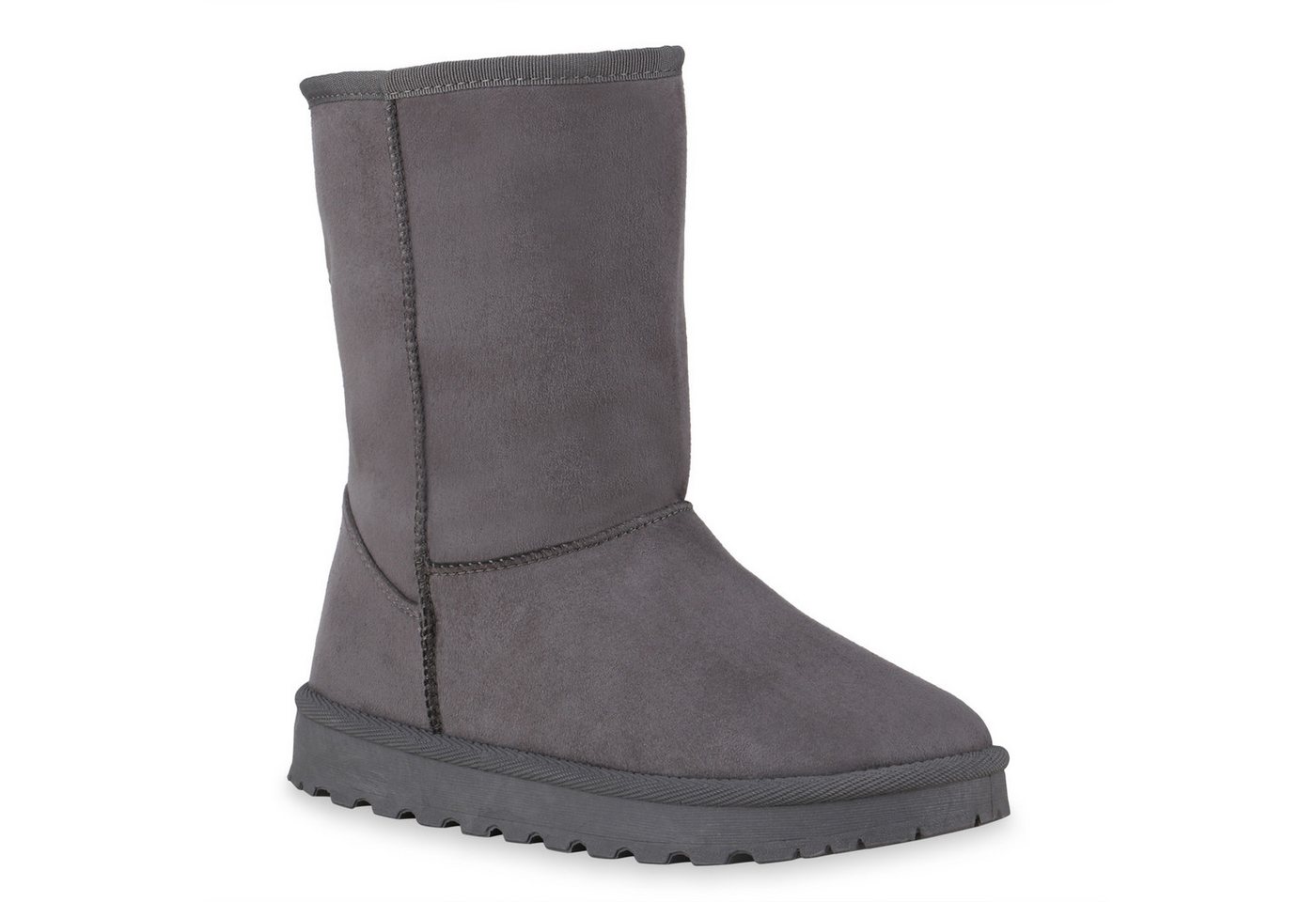 VAN HILL 836446 Schlupfboots Damen Warm Gefütterte Schlupfstiefeletten Profil-Sohle