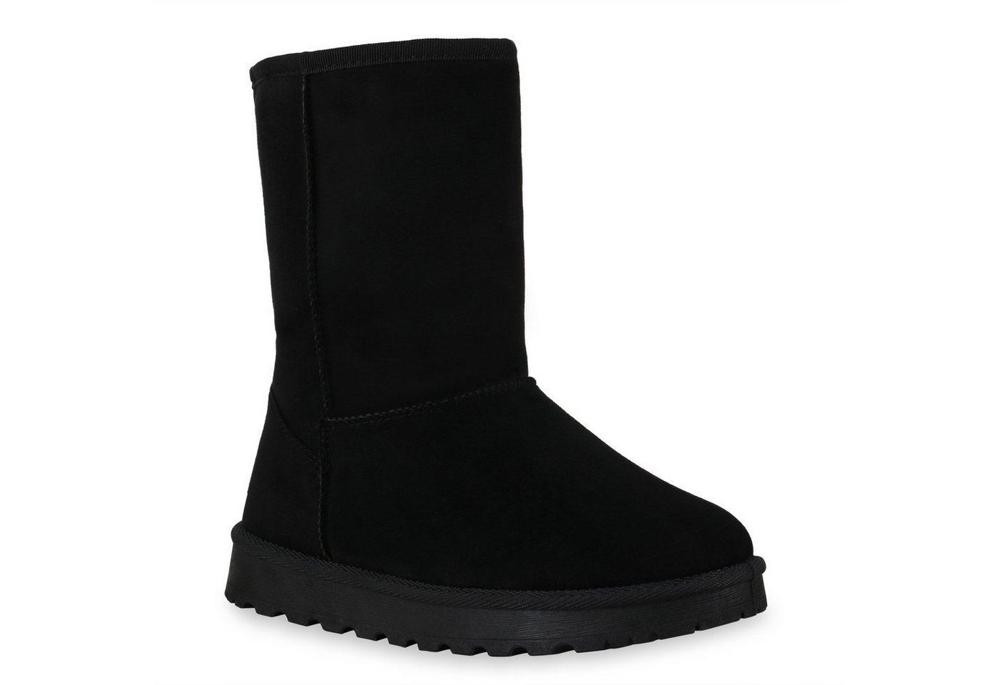 VAN HILL 836446 Schlupfboots Damen Warm Gefütterte Schlupfstiefeletten Profil-Sohle