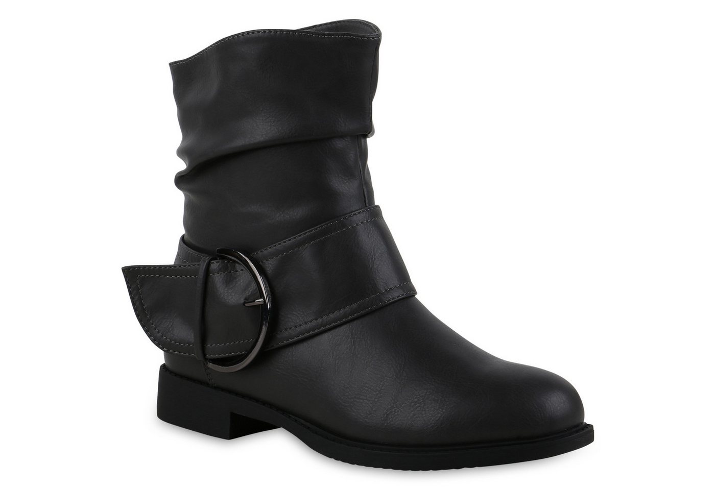 VAN HILL 837602 Schlupfboots Damen Leicht Gefütterte Schlupfstiefeletten Schnallen
