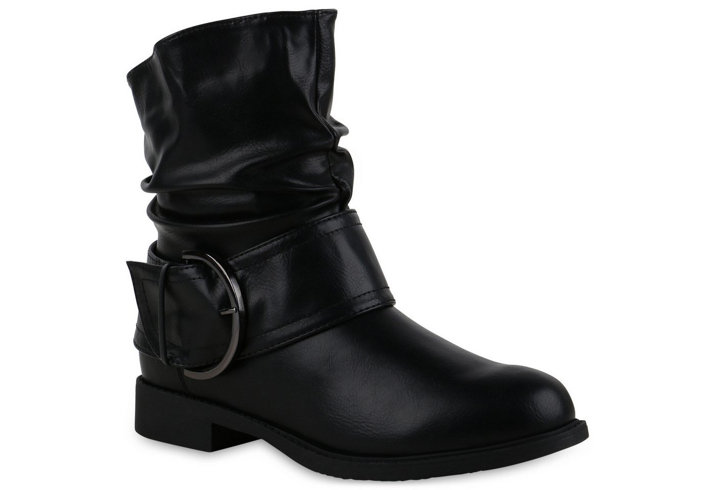 VAN HILL 837602 Schlupfboots Damen Leicht Gefütterte Schlupfstiefeletten Schnallen