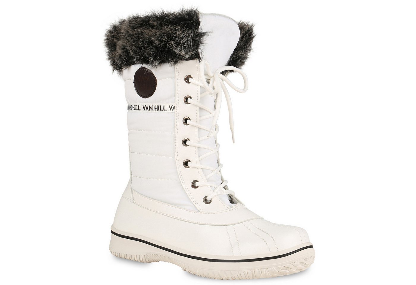 VAN HILL 838030 Winterstiefel Warm Gefütterte Damen Stiefeletten Winterboots Stiefel