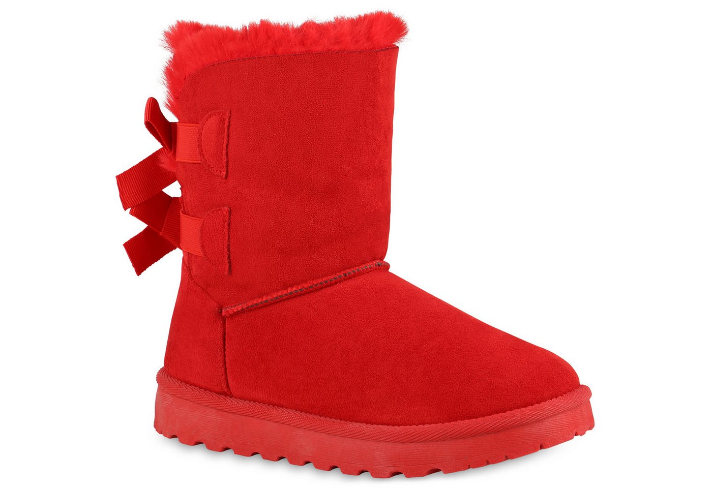 VAN HILL 838098 Winterstiefelette Damen Warm Gefütterte Winter Boots Stiefeletten Schleifen