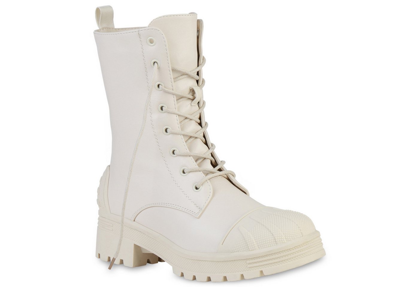 VAN HILL 838146 Schnürstiefelette Damen Leicht Gefütterte Schnürstiefeletten Profil-Sohle