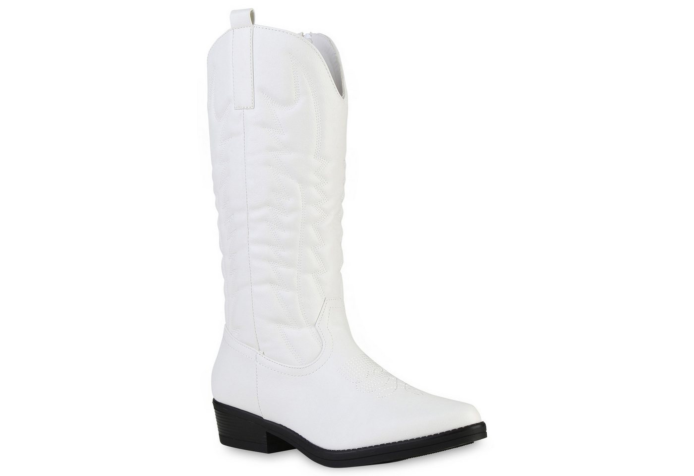 VAN HILL 839106 Cowboystiefel Damen Leicht Gefütterte Cowboystiefel Stiefel Stickereien