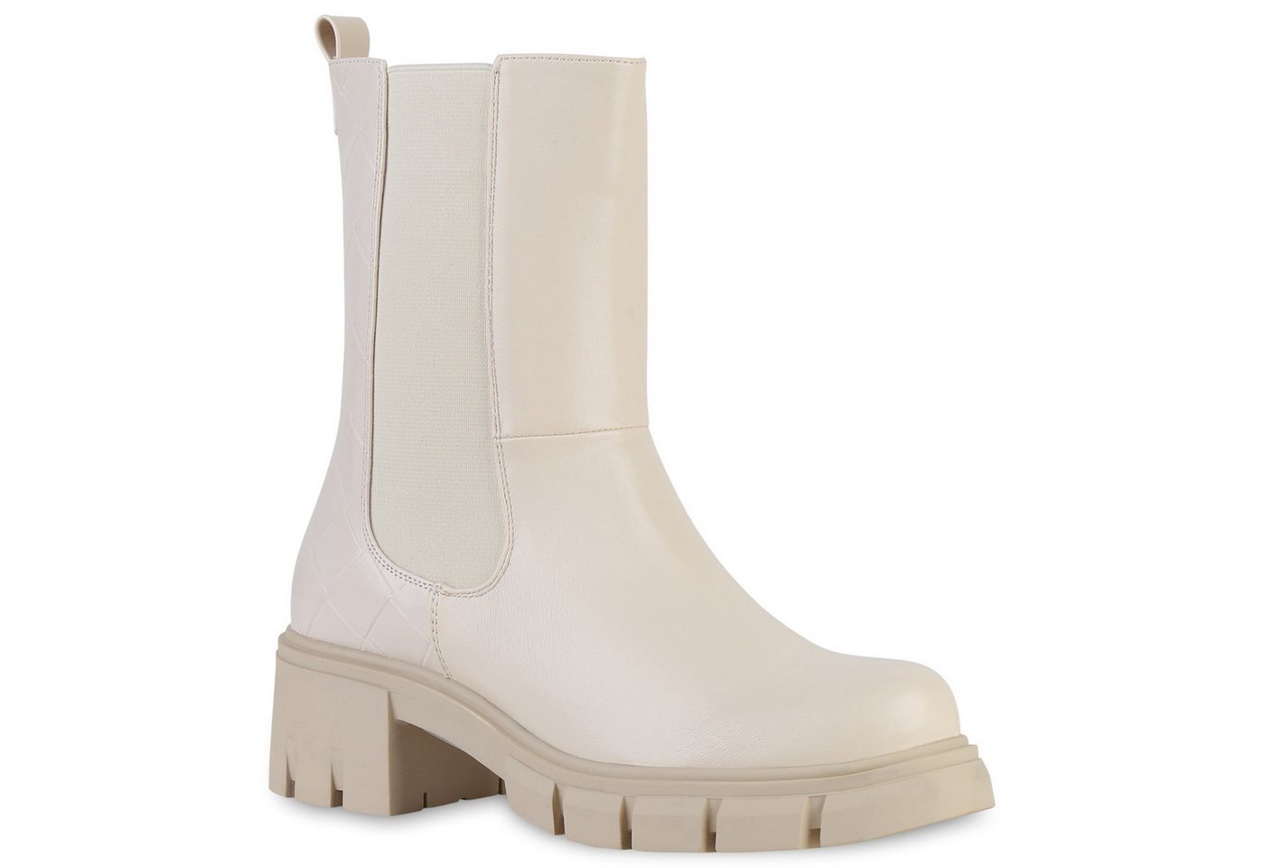 VAN HILL 839378 Stiefelette Damen Leicht Gefütterte Klassische Stiefeletten Stiefel Profil-Sohle