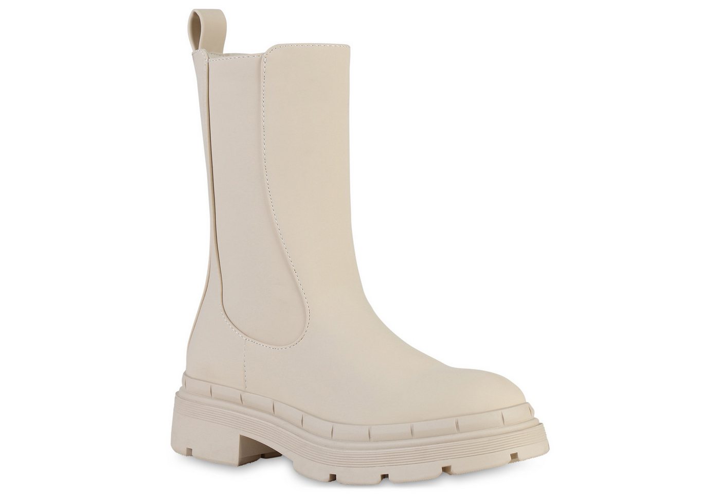 VAN HILL 839457 Stiefel Damen Klassische Stiefel Leicht Gefütterte Profil-Sohle