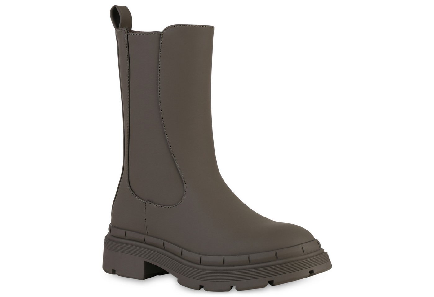 VAN HILL 839457 Stiefel Damen Klassische Stiefel Leicht Gefütterte Profil-Sohle