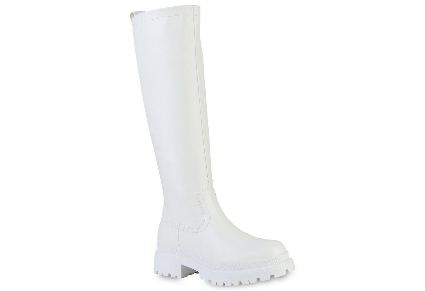 VAN HILL 839544 Plateaustiefel Damen Leicht Gefütterte Plateaustiefel Stiefel Profil-Sohle