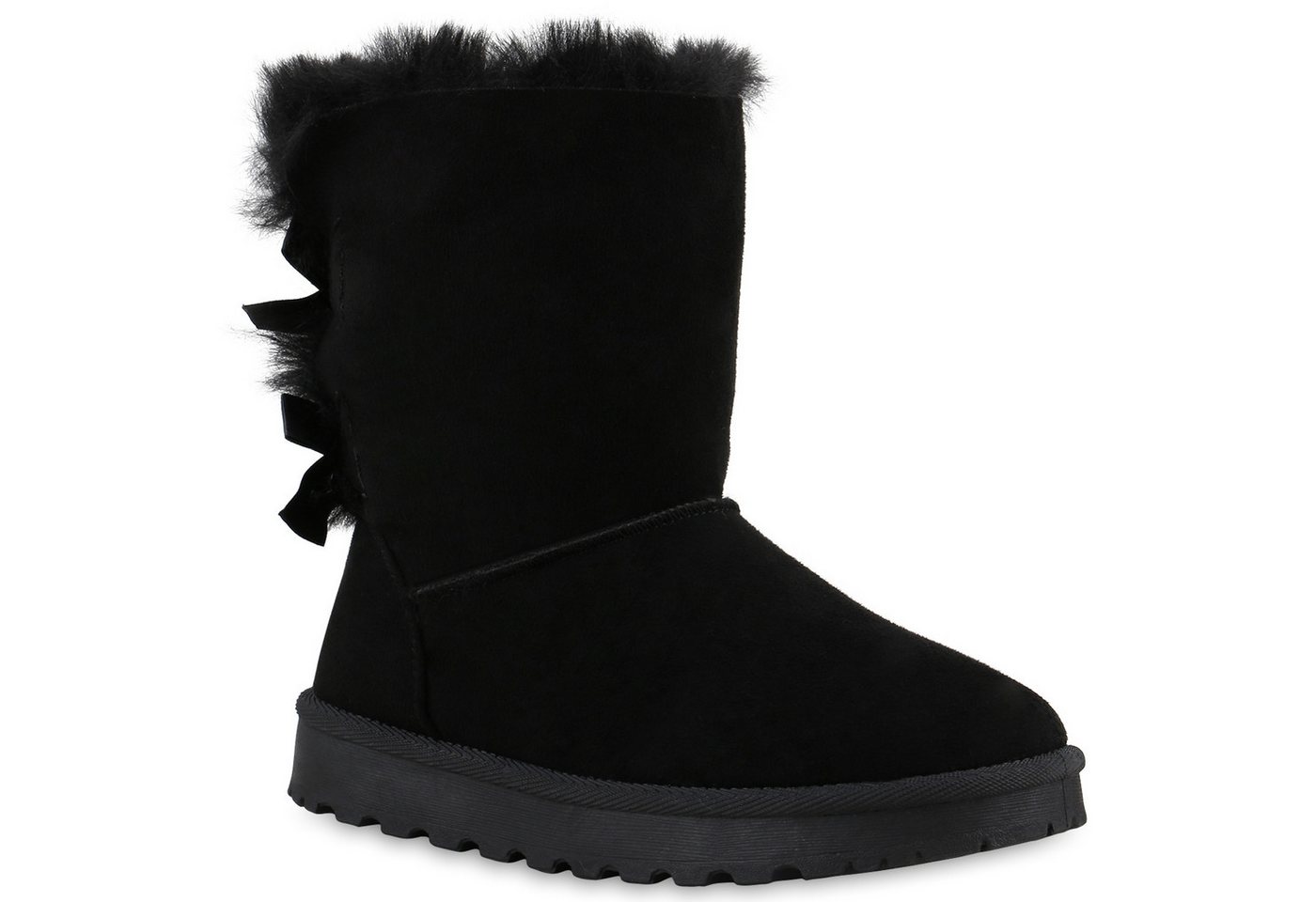 VAN HILL 839832 Winterstiefelette Damen Warm Gefütterte Winter Boots Stiefeletten Kunstfell