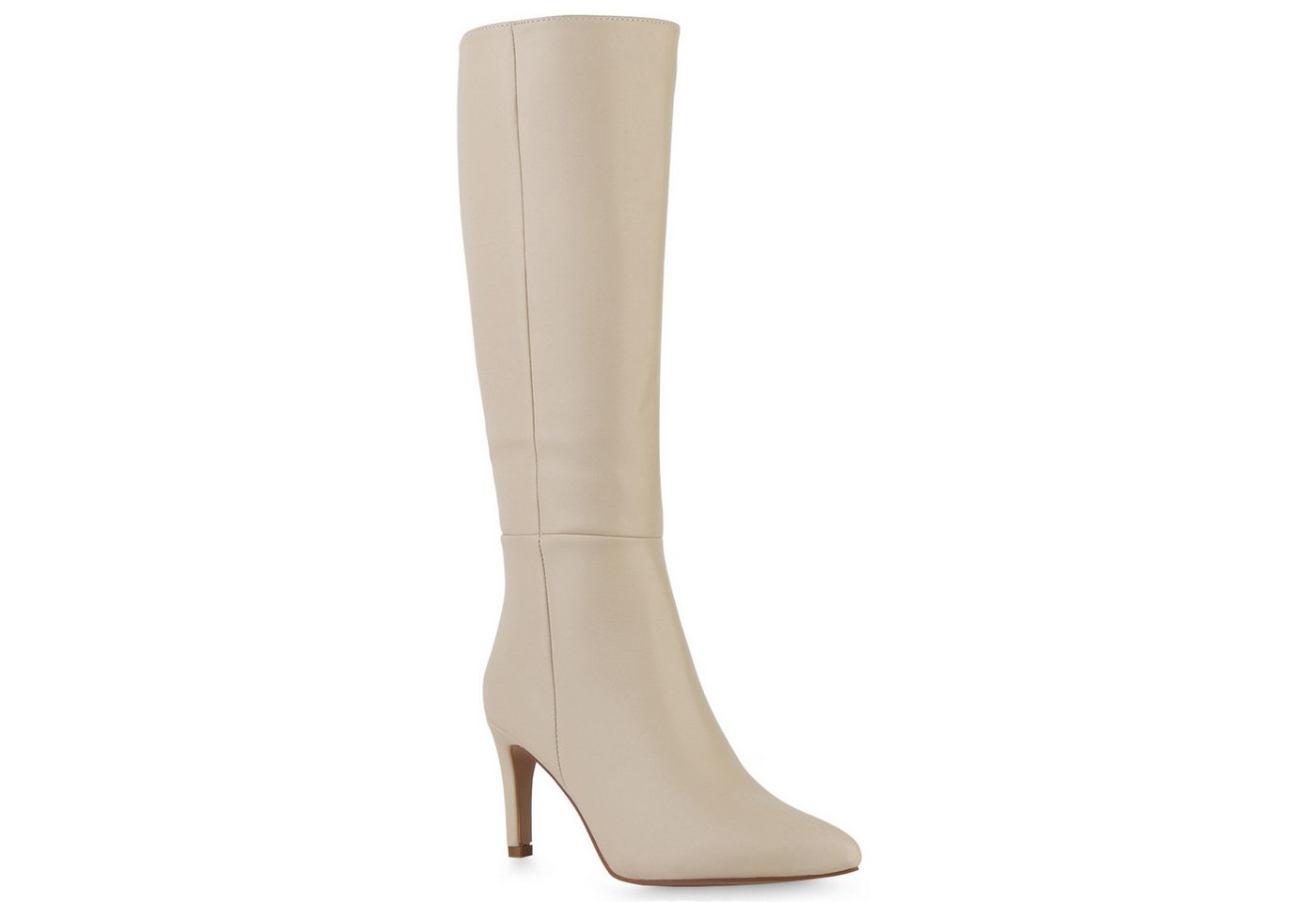 VAN HILL 839876 Stiefel Damen Leicht Gefütterte Klassische Stiefel Spitze Basic (beige)
