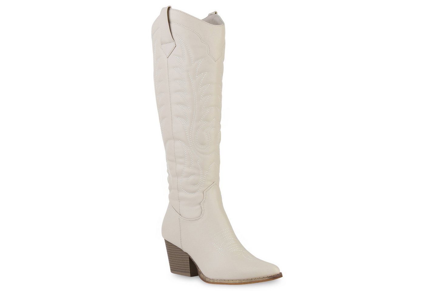 VAN HILL 839927 Cowboystiefel Damen Leicht Gefütterte Cowboystiefel Stiefel Stickereien