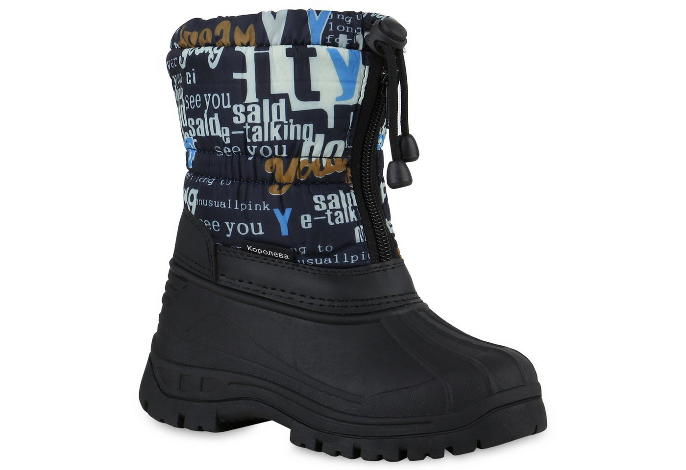 VAN HILL 839995 Winterboots Kinder Warm Gefütterte Winter Boots Stiefel Bequeme Prints