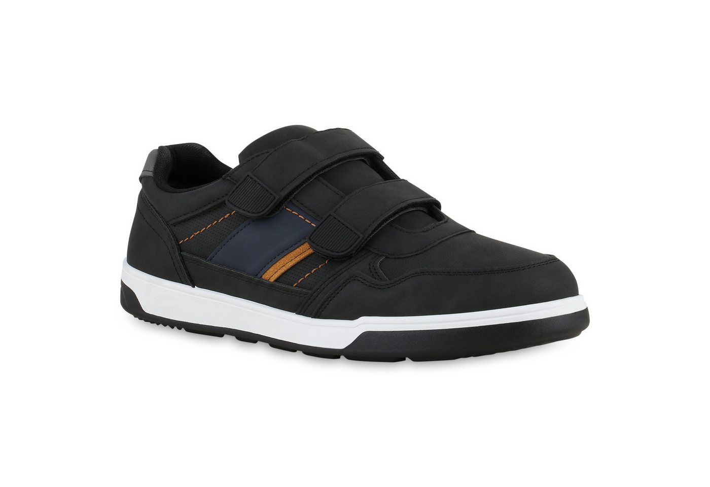 VAN HILL 840001 Sneaker Herren Sneaker Low Bequeme Profil-Sohle (blau/bunt/schwarz)