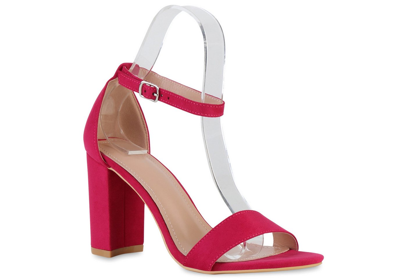 VAN HILL 840051 Sandalette Damen Klassische Sandaletten Basic Veloursleder-Optik