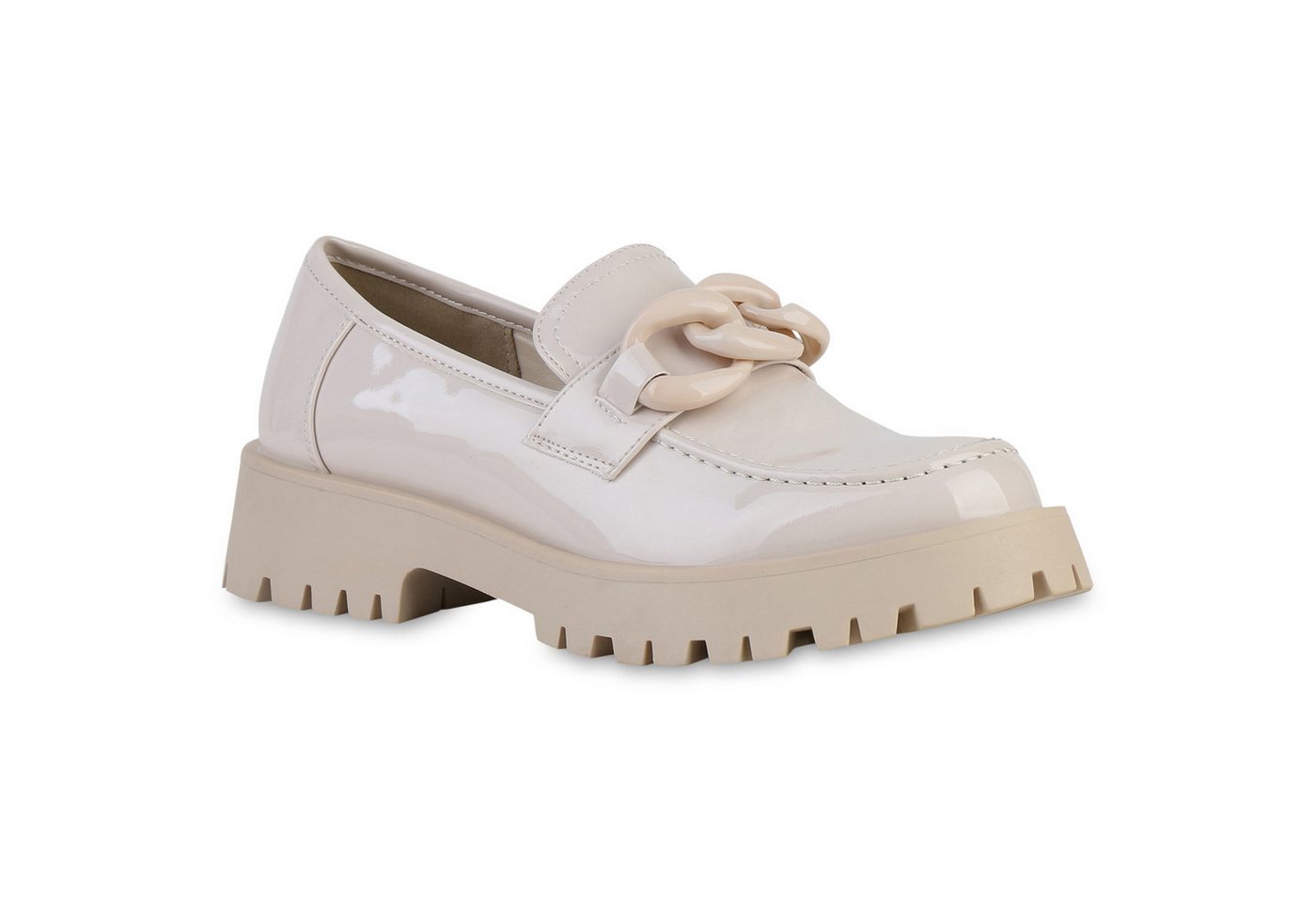 VAN HILL 840052 Outdoorschuh Damen Halbschuhe Plateauschuhe Slippers Ketten Profil-Sohle