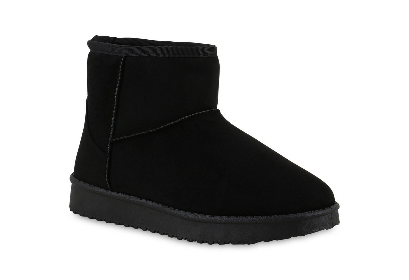 VAN HILL 840090 Winterstiefelette Damen Warm Gefüttert Winter Boots Stiefeletten Profil-Sohle