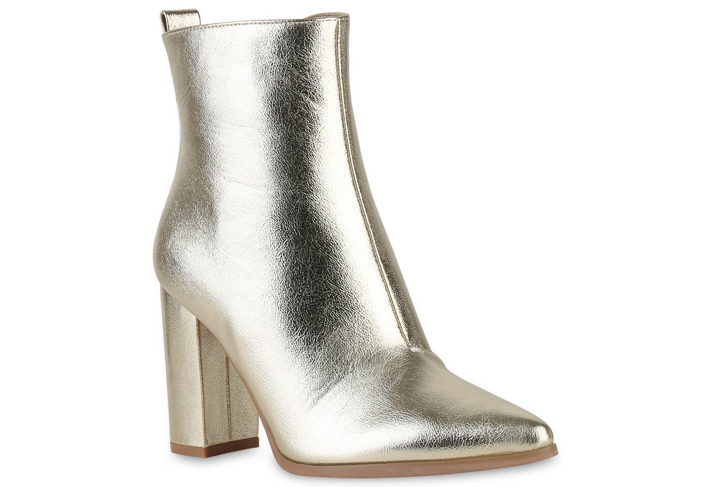 VAN HILL 840337 Stiefelette Damen Klassische Stiefeletten Blockabsatz Prints Absatz-