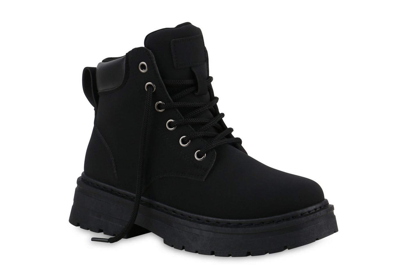 VAN HILL 840690 Stiefelette Damen Worker Boots Stiefeletten Bequeme Outdoor Plateau-