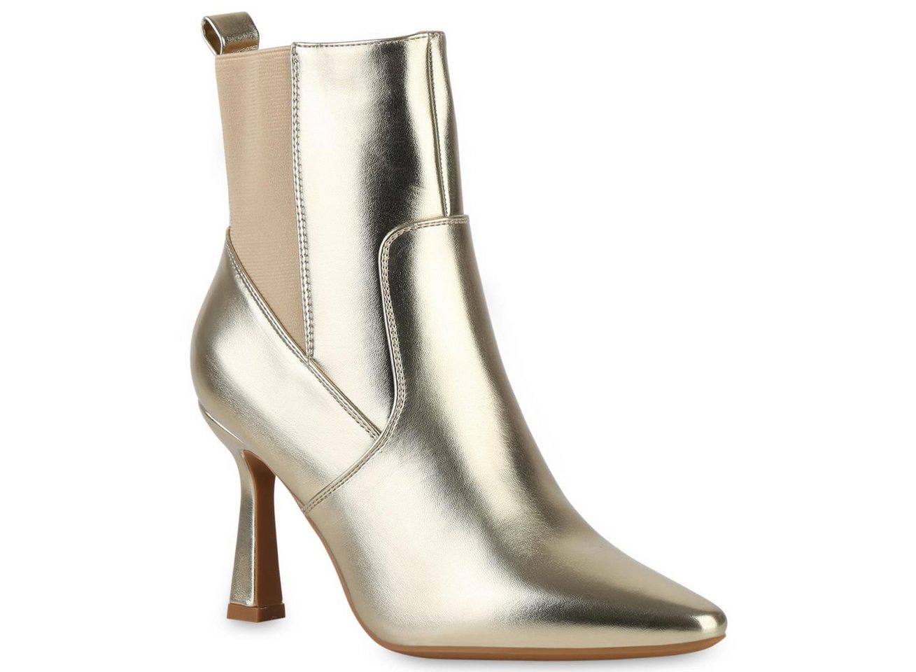 VAN HILL 840750 Stiefelette Damen Leicht Gefütterte Klassische Stiefeletten Spitz Basic