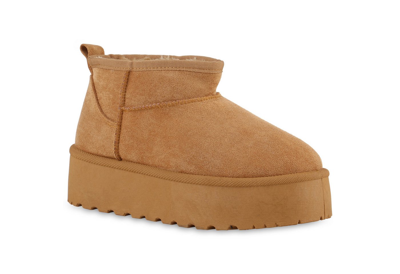 VAN HILL 840804 Winterstiefelette Damen Warm Gefütterte Winter Boots Bequeme Profil-Sohle