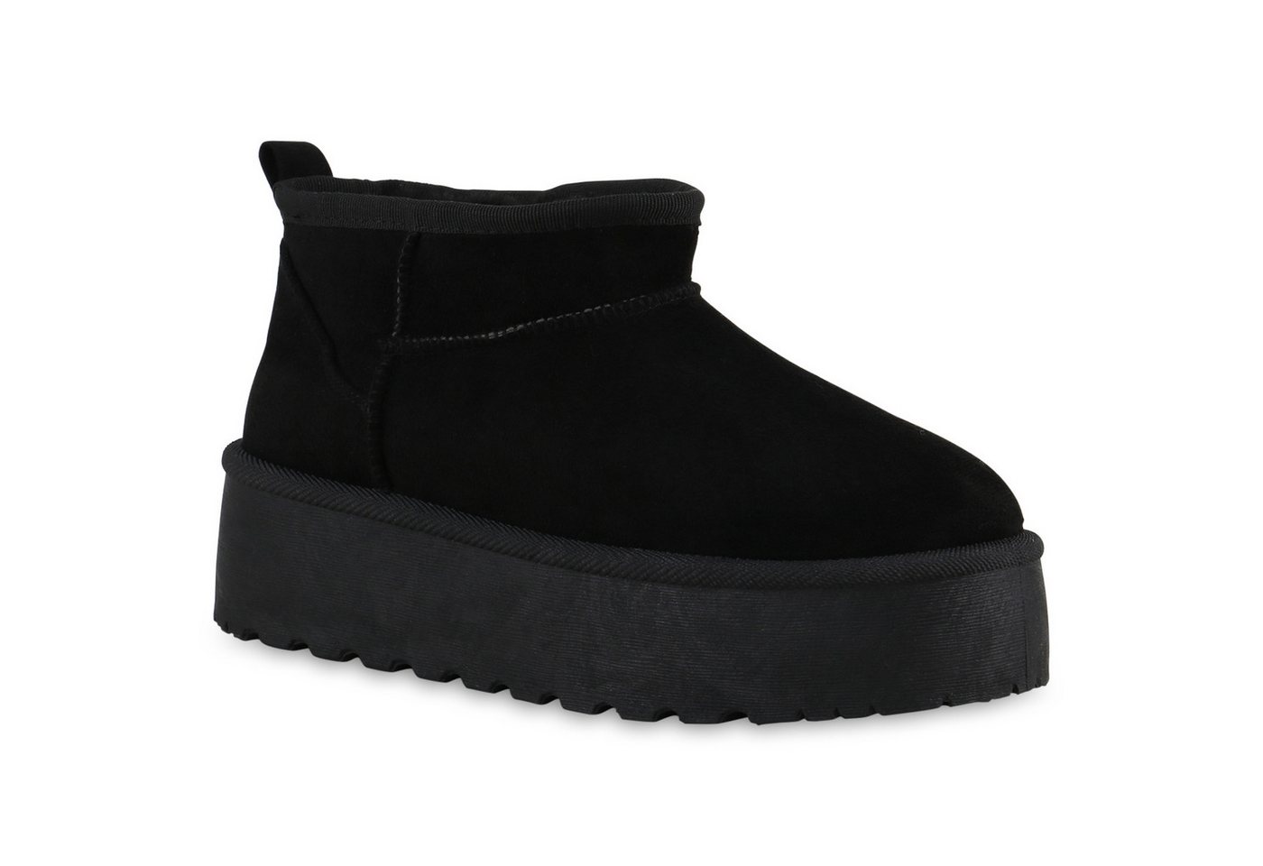 VAN HILL 840804 Winterstiefelette Damen Warm Gefütterte Winter Boots Bequeme Profil-Sohle