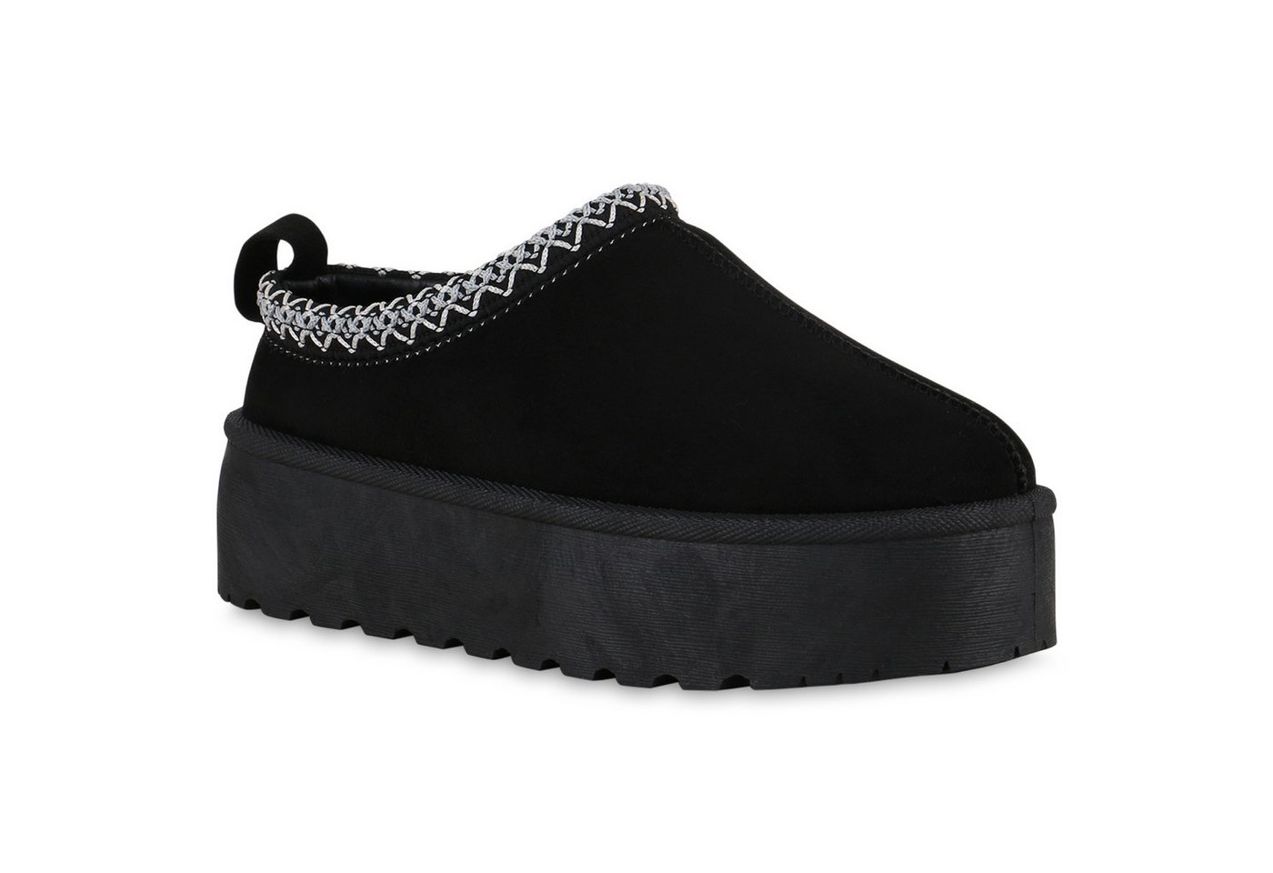 VAN HILL 840844 Hausschuh Damen Warm Gefütterte Pantoffeln Hausschuhe Bequeme Prints