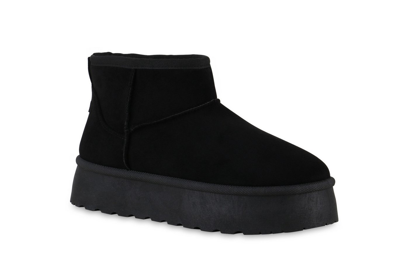 VAN HILL 840868 Winterstiefelette Damen Warm Gefütterte Winter Boots Bequeme Profil-Sohle