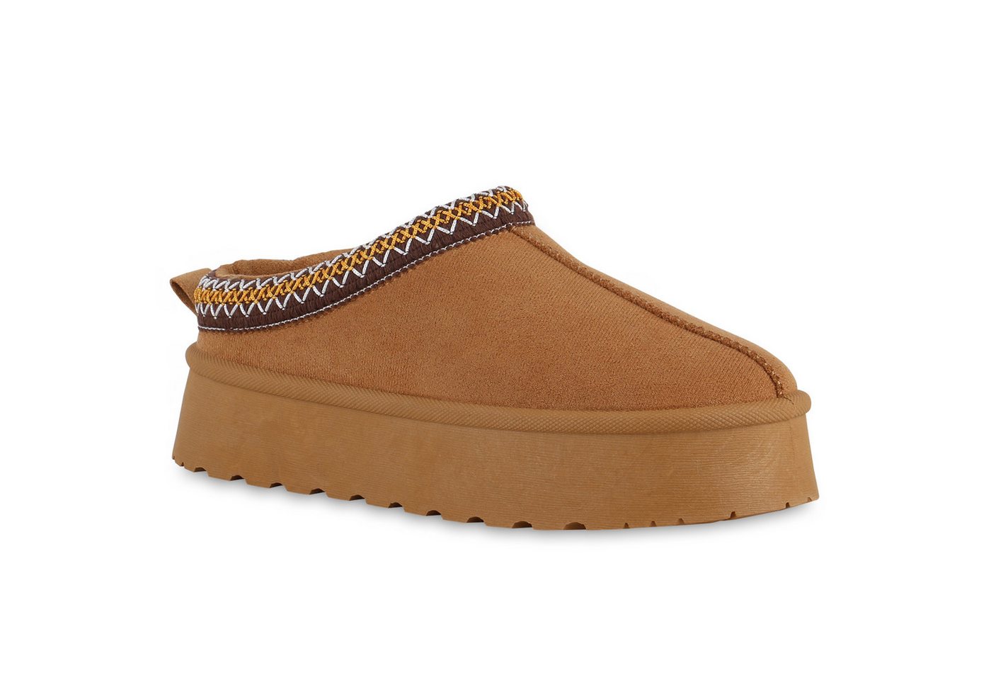 VAN HILL 840875 Hausschuh Damen Warm Gefütterte Pantoffeln Hausschuhe Bequeme Prints