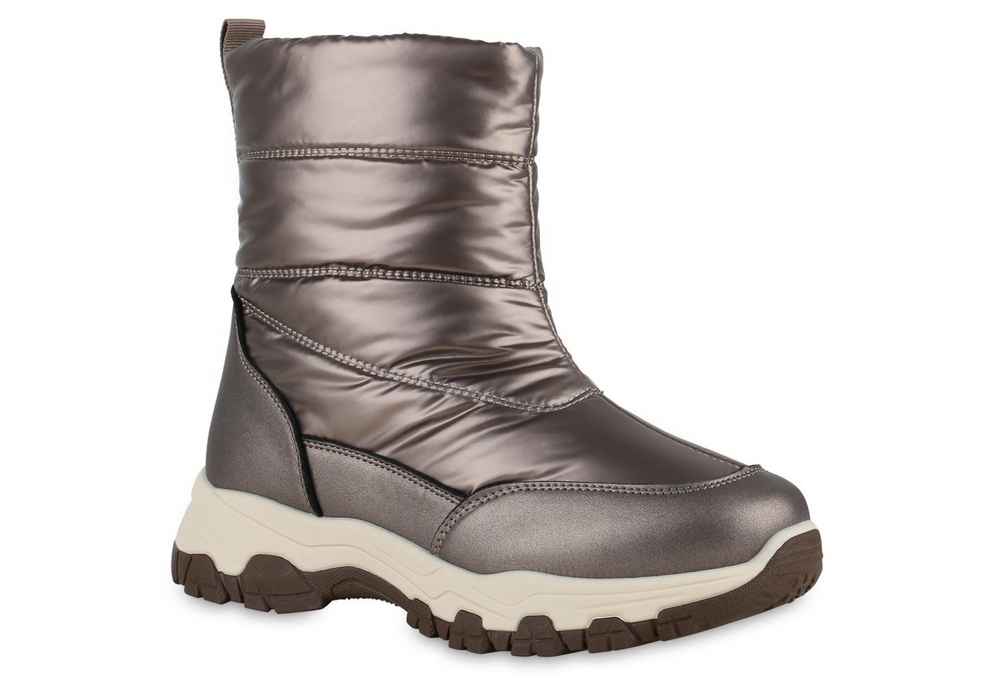 VAN HILL 840895 Outdoorschuh Damen Warm Gefütterte Outdoor Bequeme Metallic