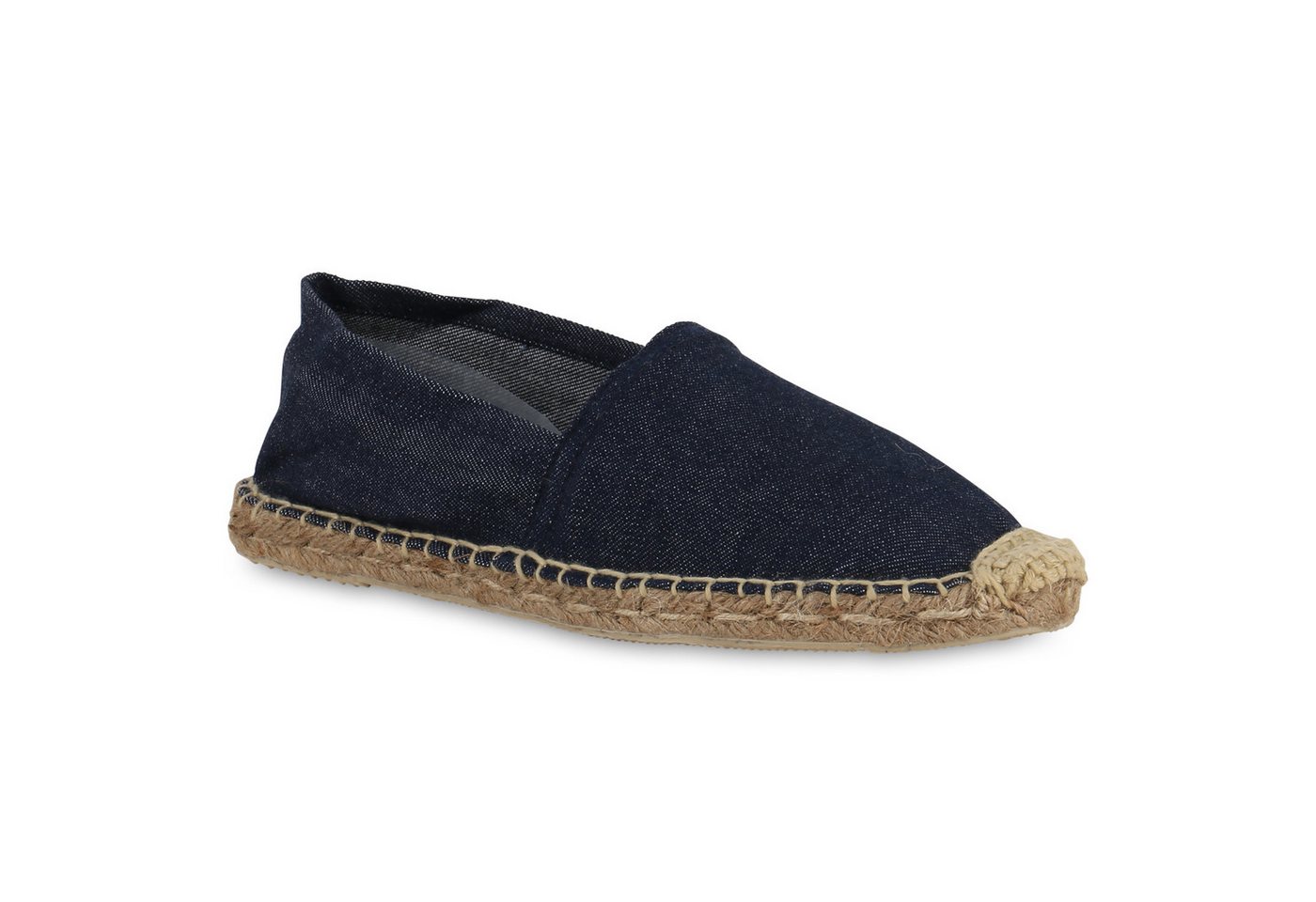 VAN HILL 840933 Espadrille Damen Espadrilles Slippers Bast Slip On Stoff