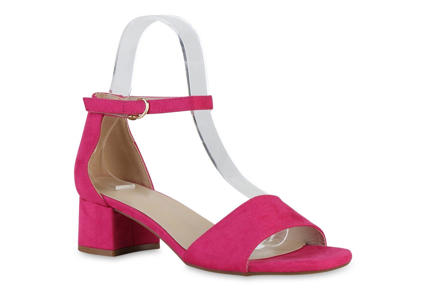 VAN HILL 841131 Sandalette Damen Klassische Sandaletten Elegante Basic Leder-Optik