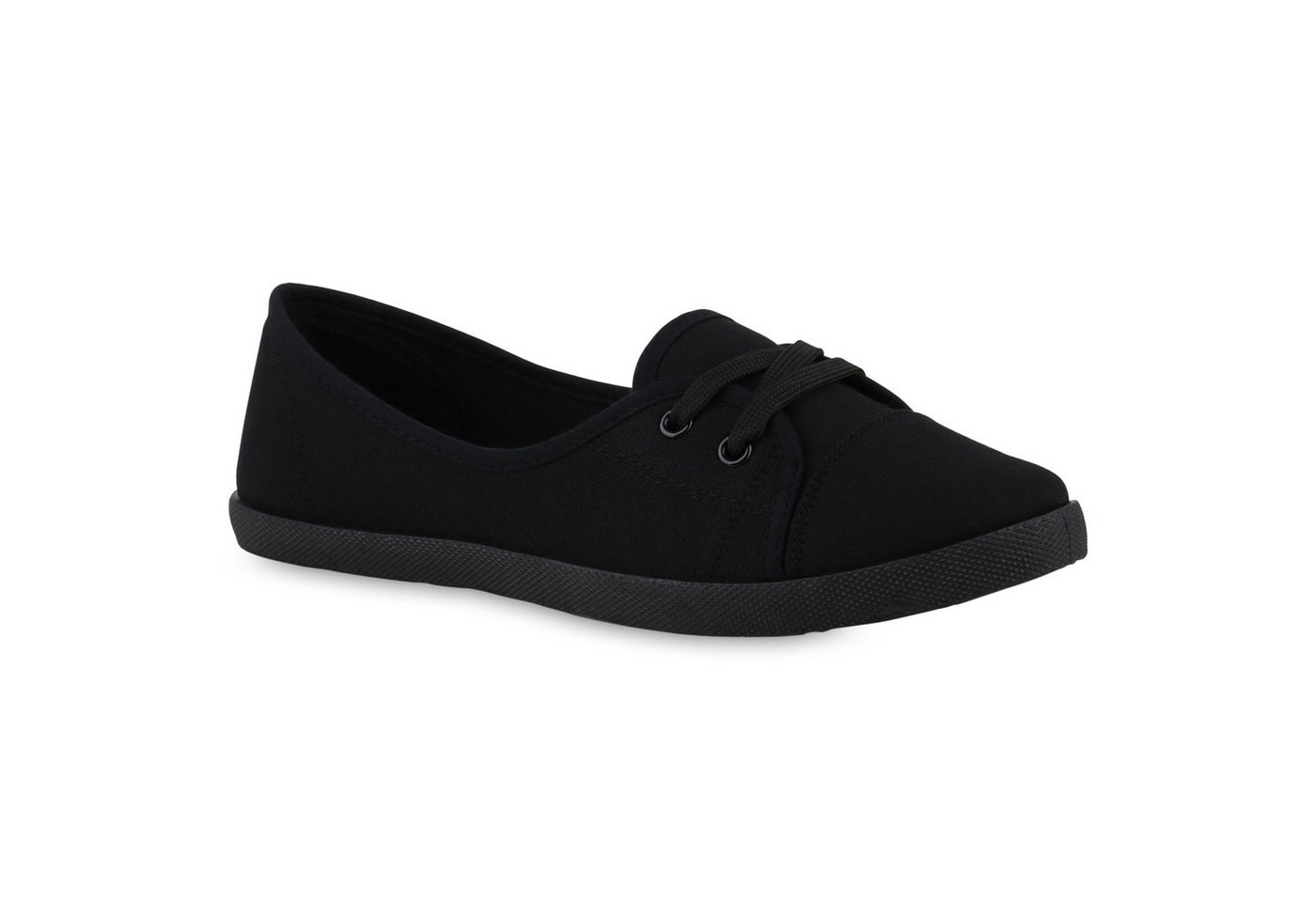 VAN HILL 841298 Sneaker Ballerinas Damen Sportliche Ballerinas Bequeme Basic Stoff Freizeit