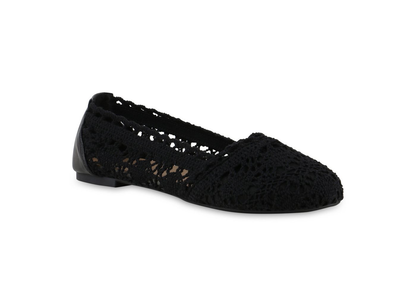 VAN HILL 841312 Ballerina Damen Klassische Ballerinas Slippers Bequeme Spitze Stoff