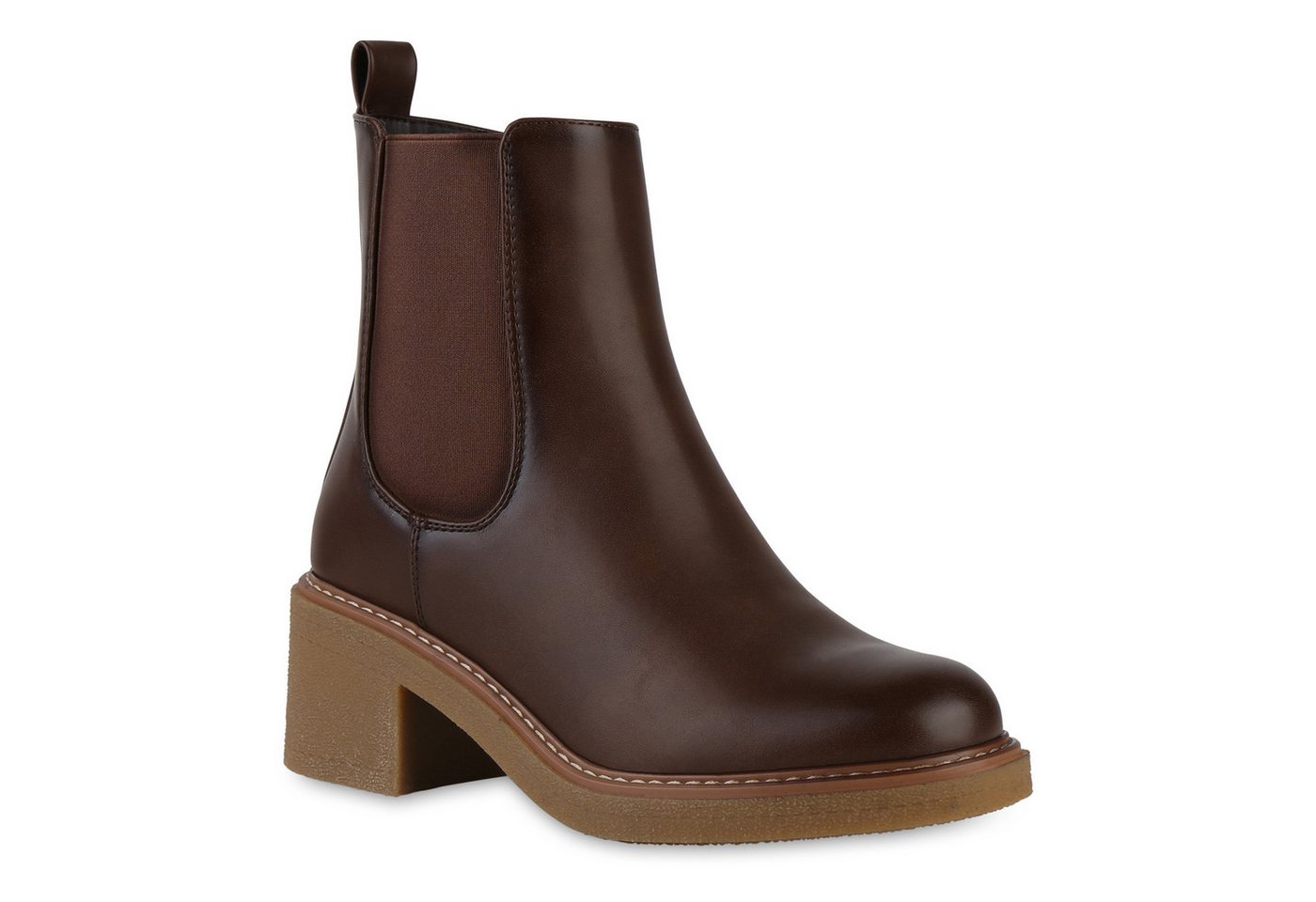 VAN HILL 841321 Stiefelette Damen Leicht Gefütterte Klassische Stiefeletten Basic