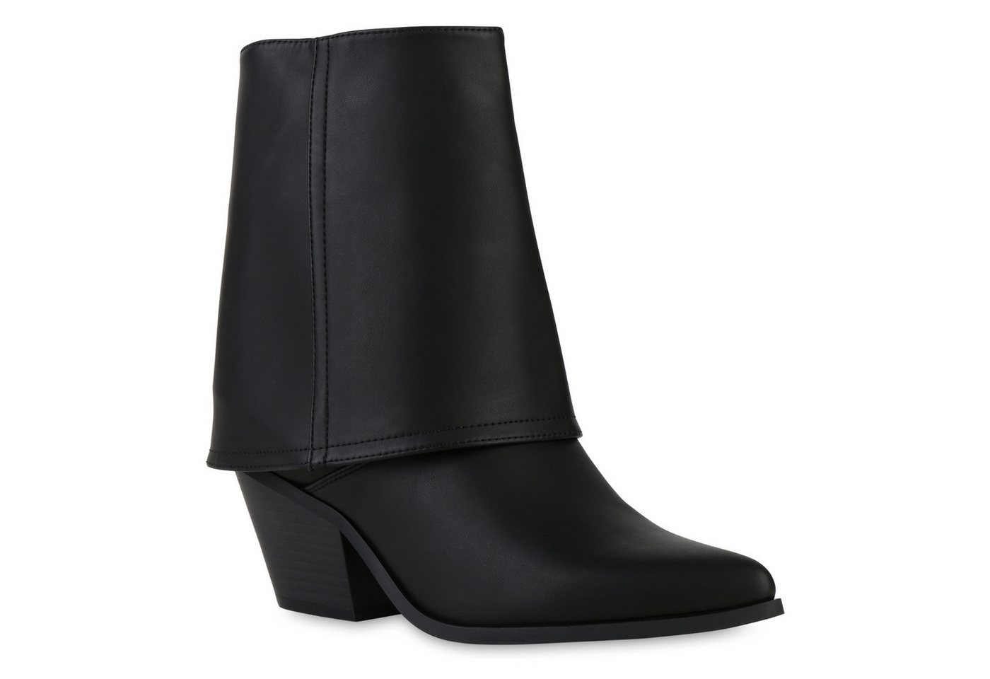 VAN HILL 841322 Cowboy Boots Damen Leicht Gefütterte Cowboy Boots Stiefeletten Spitze