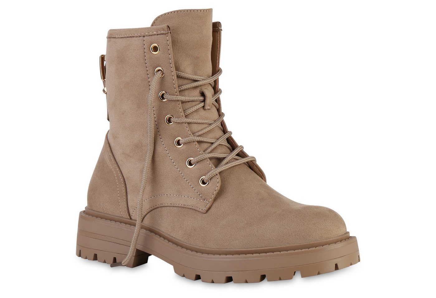 VAN HILL 841323 Schnürstiefelette Damen Leicht Gefütterte Schnürstiefeletten Stiefeletten