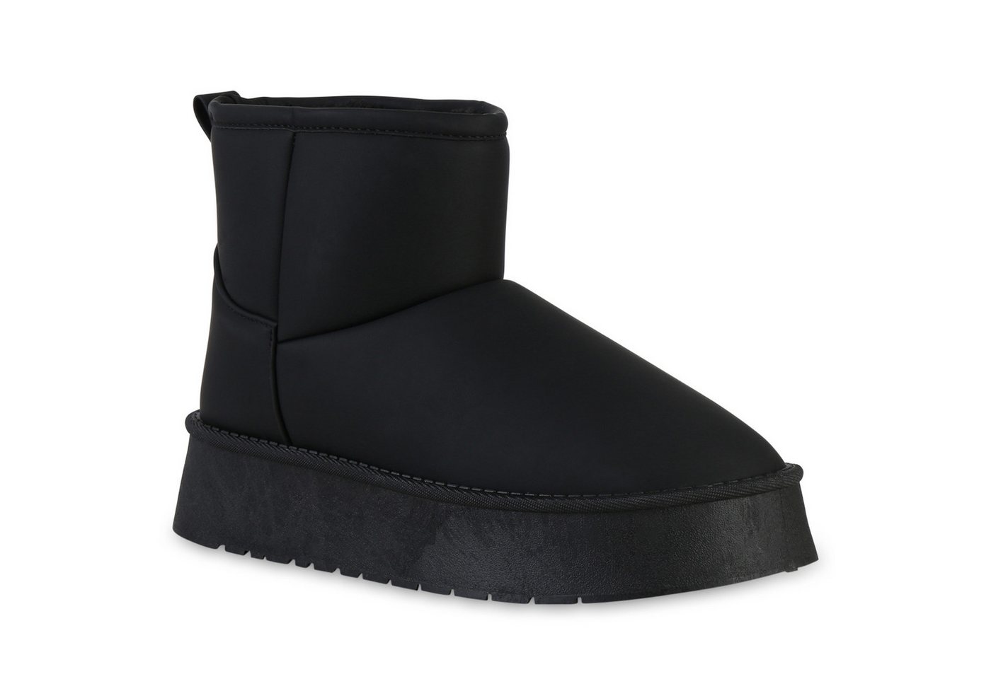 VAN HILL 841334 Winterstiefelette Damen Warm Gefüttert Winter Boots Stiefeletten Profil-Sohle