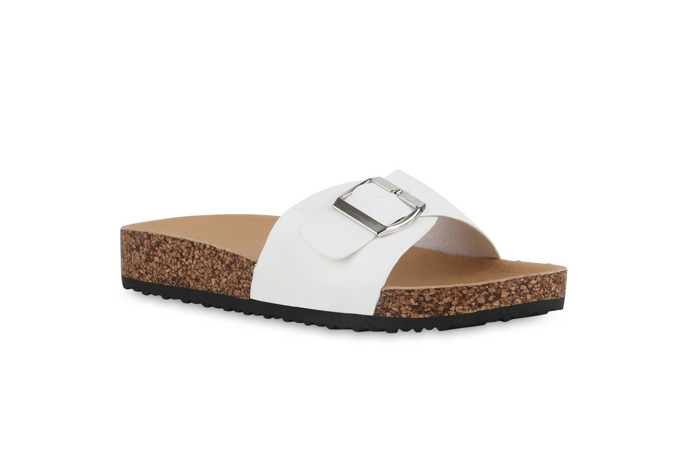 VAN HILL 841367 Pantolette Damen Pantoletten Sandalen Bequeme Hausschuhe Profil-Sohle