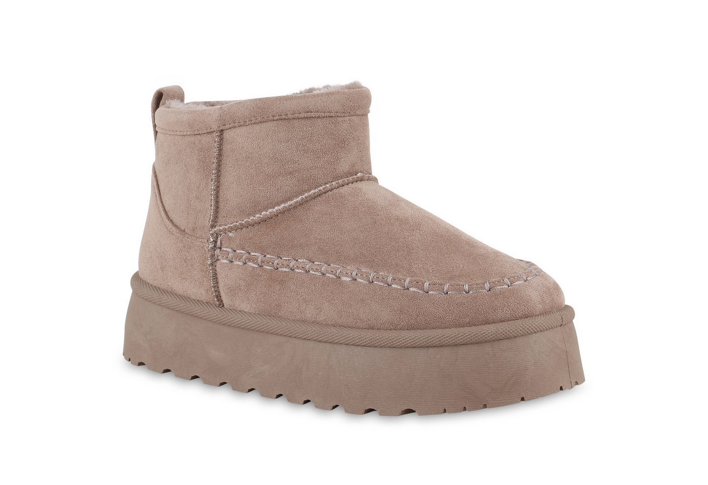 VAN HILL 841431 Winterstiefelette Damen Warm Gefütterte Winter Boots Stiefeletten Bequeme