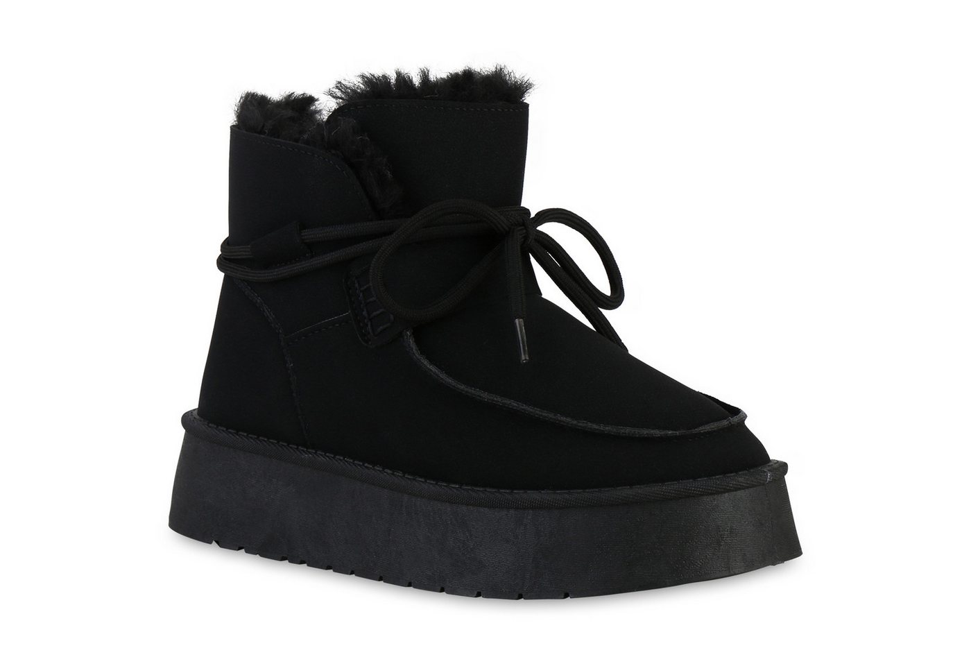 VAN HILL 841476 Winterstiefelette Damen Warm Gefütterte Winter Boots Stiefeletten Bequeme