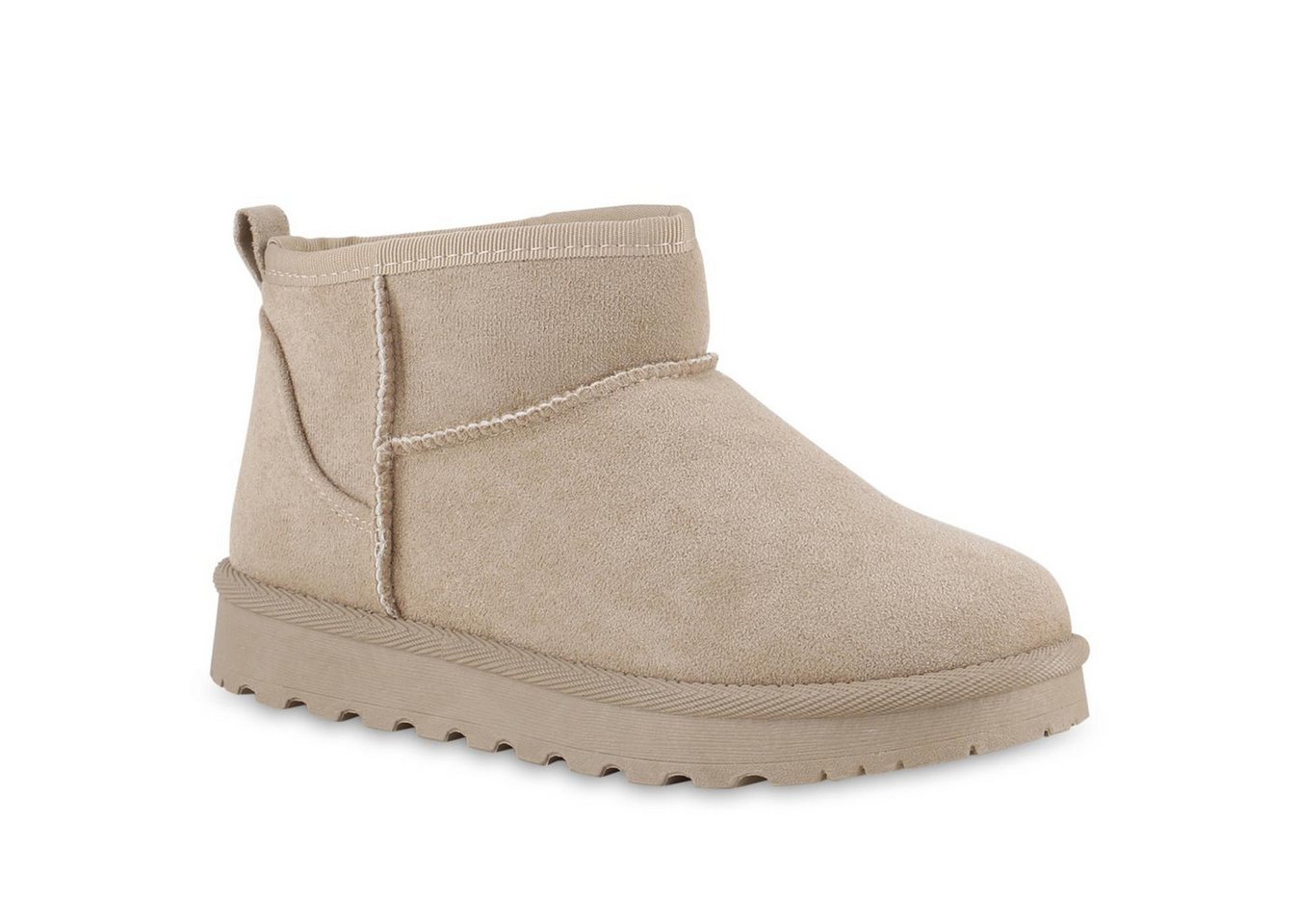 VAN HILL 841491 Winterstiefelette Damen Warm Gefüttert Winter Boots Stiefeletten Profil-Sohle