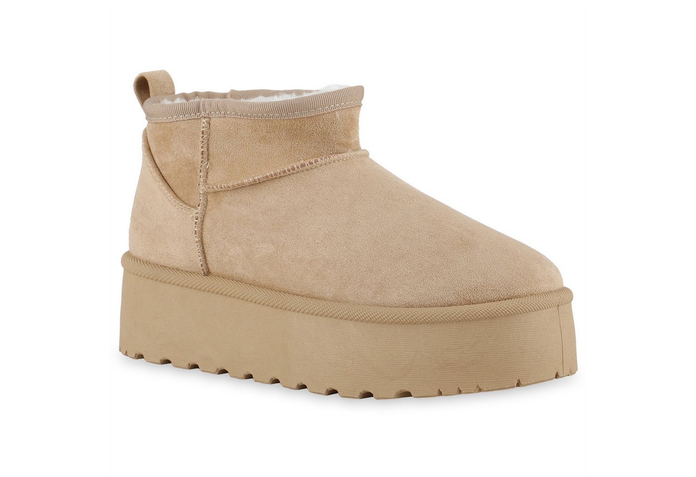 VAN HILL 841492 Winterstiefelette Damen Warm Gefütterte Winter Boots Stiefeletten Bequeme