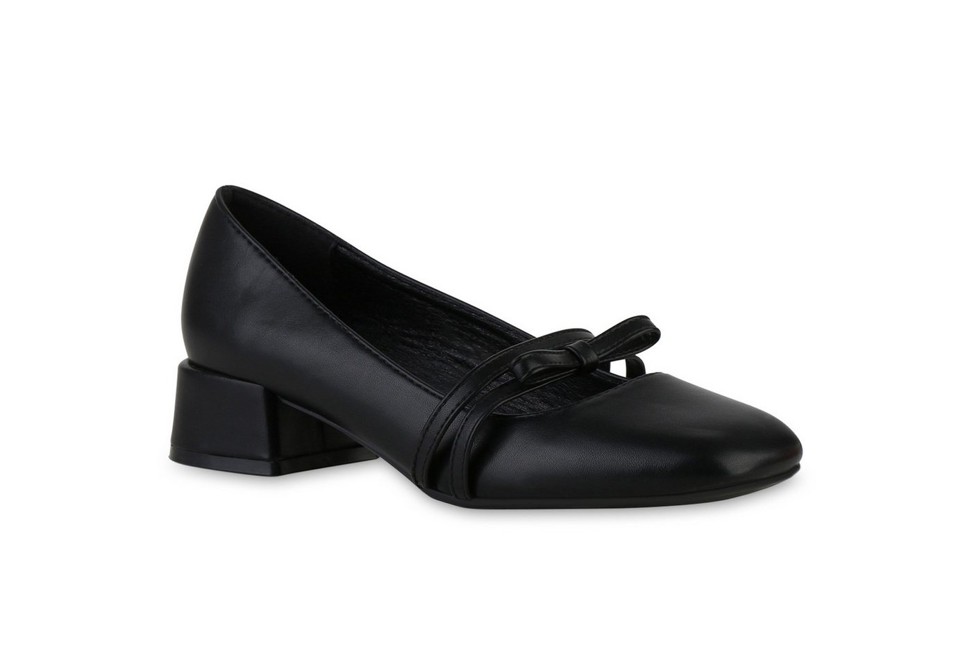VAN HILL 841497 Ballerina Damen Riemchenballerinas Ballerinas Klassische Schleifen
