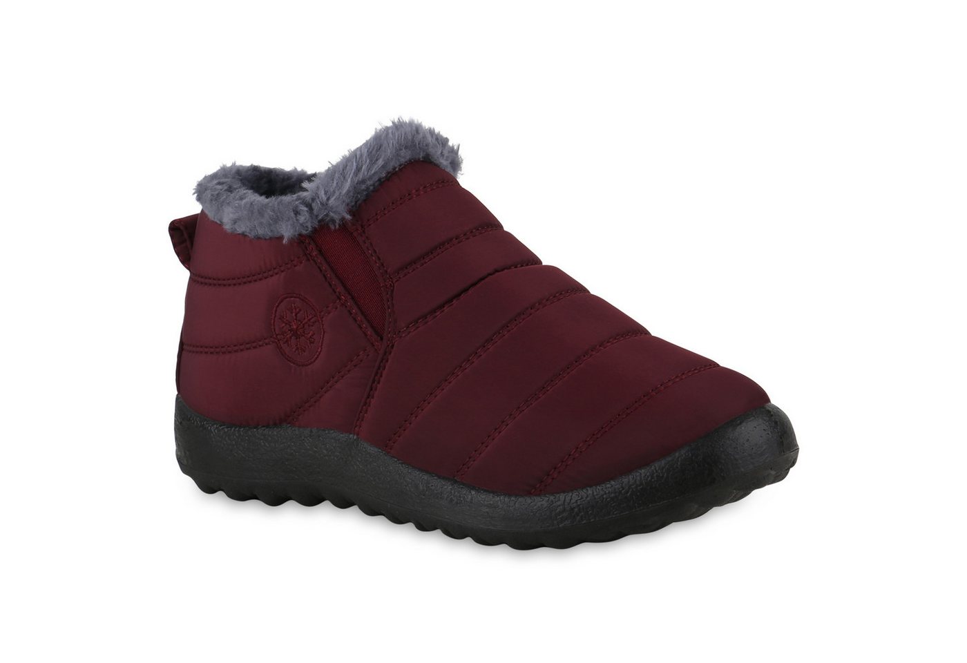 VAN HILL 841499 Winterstiefelette Damen Warm Gefütterte Winter Boots Stiefeletten Bequeme